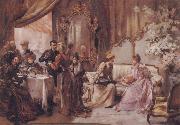 Madeleine Lemaire Tea at the Hotel de Ville USA oil painting reproduction